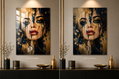 Golden Veil | ChromaLuxe® Aluminium Metal Print | Gloss Finish