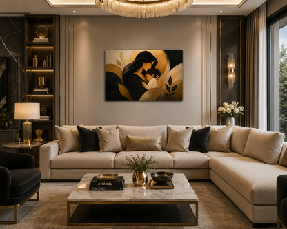 Eternal Embrace | Contemporary Figurative Art | Museum-Grade ChromaLuxe® Aluminium Metal Print