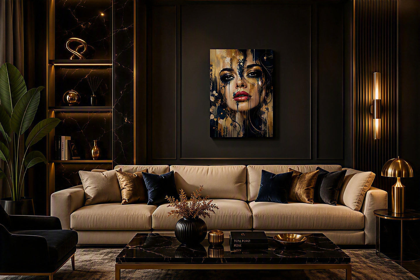 Golden Veil | ChromaLuxe® Aluminium Metal Print | Gloss Finish