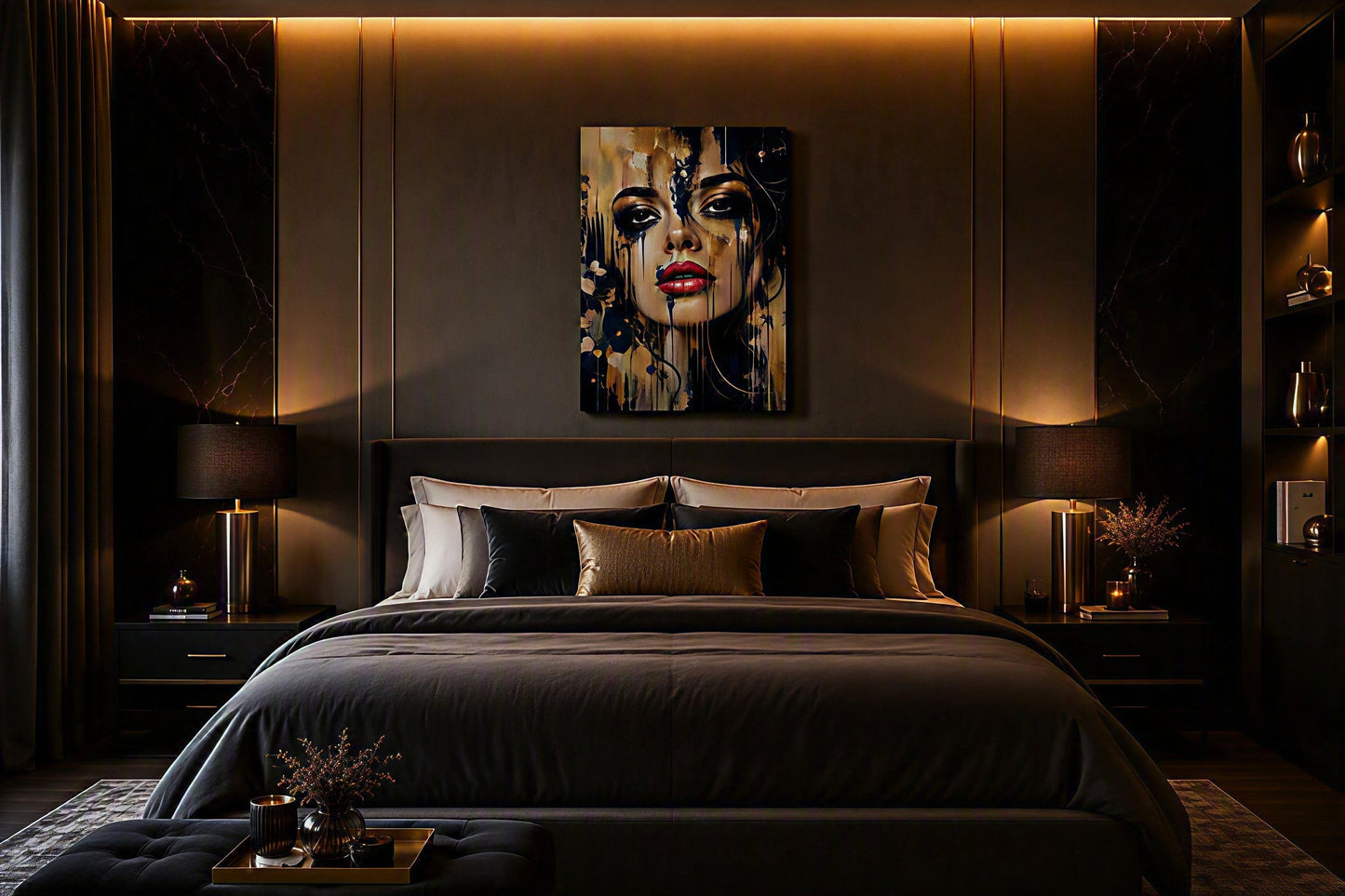 Golden Veil | ChromaLuxe® Aluminium Metal Print | Gloss Finish