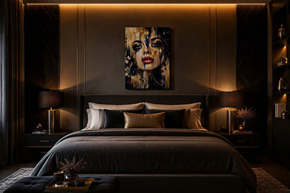 Golden Veil | ChromaLuxe® Aluminium Metal Print | Gloss Finish