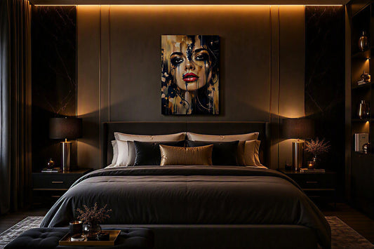 Gilded Reverie | ChromaLuxe® Aluminium Metal Print | Gloss Finish