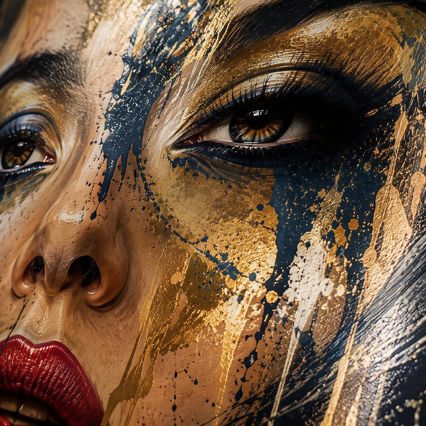 Golden Veil | ChromaLuxe® Aluminium Metal Print | Gloss Finish