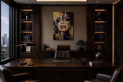 Golden Veil | ChromaLuxe® Aluminium Metal Print | Gloss Finish