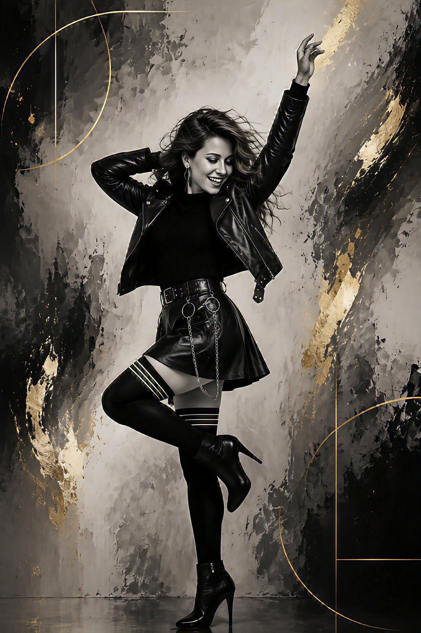 Ultra Premium Aluminum Metal Art | Dancer - Abstract Photo Wall Art Decor | 16 x 24 inches