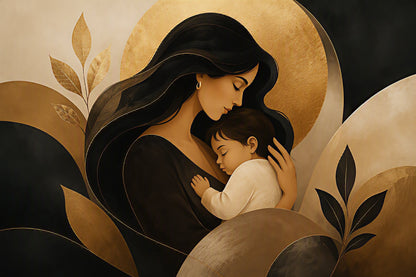 Eternal Embrace | Contemporary Figurative Art | Museum-Grade ChromaLuxe® Aluminium Metal Print