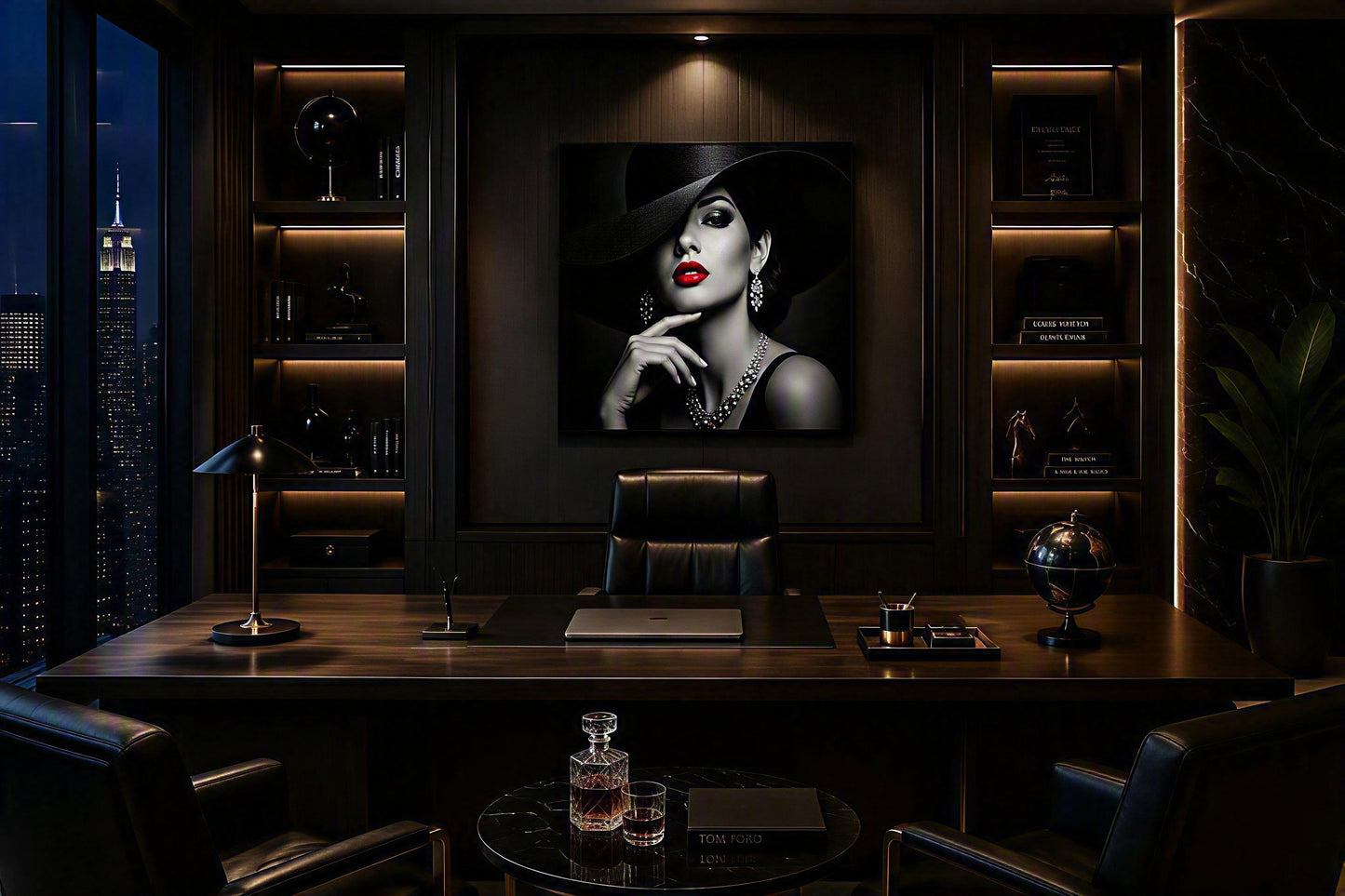 Velvet Noir | Luxury Fashion | ChromaLuxe® Aluminium Metal Print | Gloss Finish
