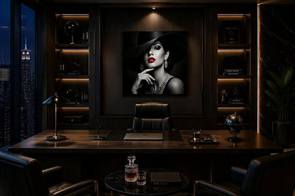 Velvet Noir | Luxury Fashion | ChromaLuxe® Aluminium Metal Print | Gloss Finish