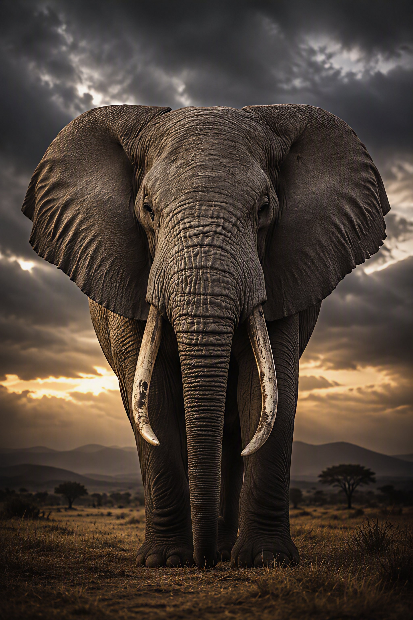 Majesty of the Wild | Elephant | Luxury ChromaLuxe® Metal Print | Gloss Finish
