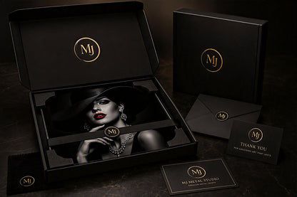 Velvet Noir | Luxury Fashion | ChromaLuxe® Aluminium Metal Print | Gloss Finish