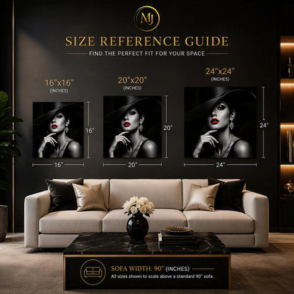Velvet Noir | Luxury Fashion | ChromaLuxe® Aluminium Metal Print | Gloss Finish