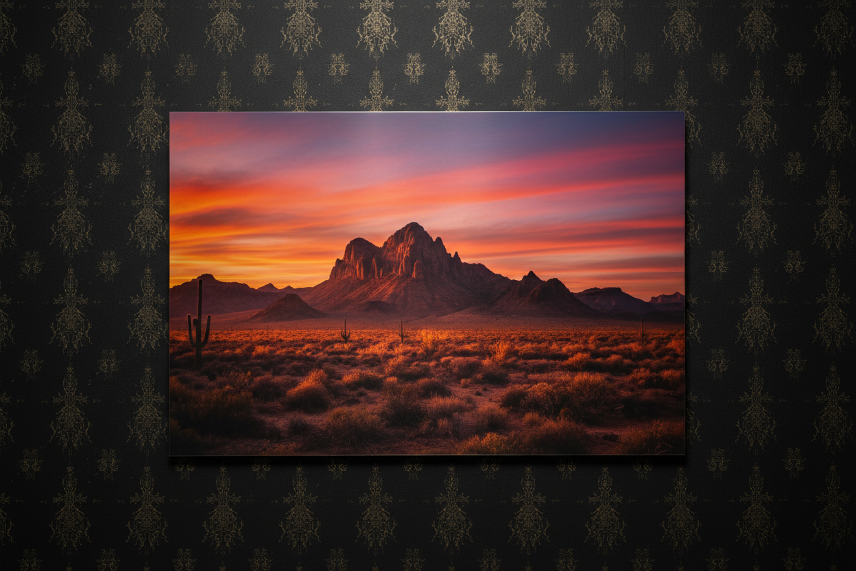 Lion — Close-Up | Museum-Grade Metal Print