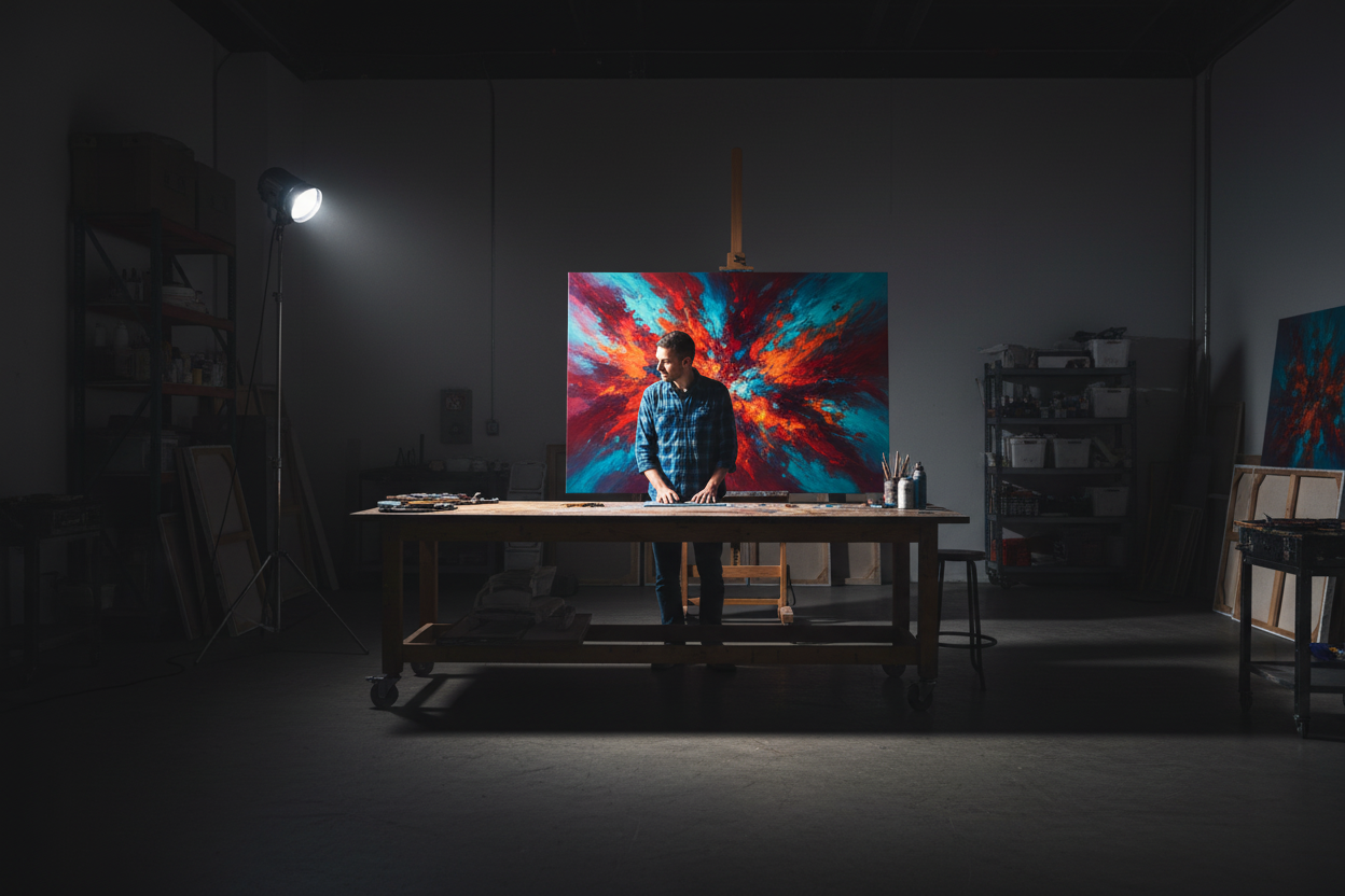 Dark Studio Art Scene - Clean