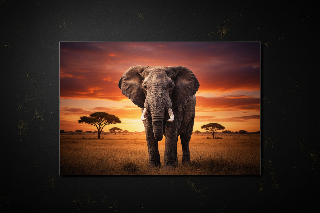 Lion — Close-Up | Museum-Grade Metal Print